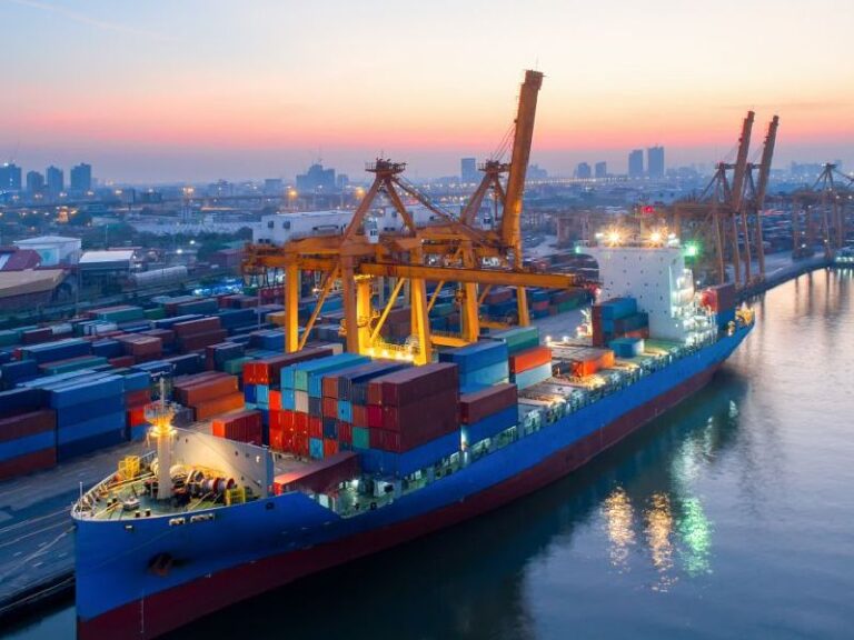 A busy Chinese port symbolizing the country’s export power