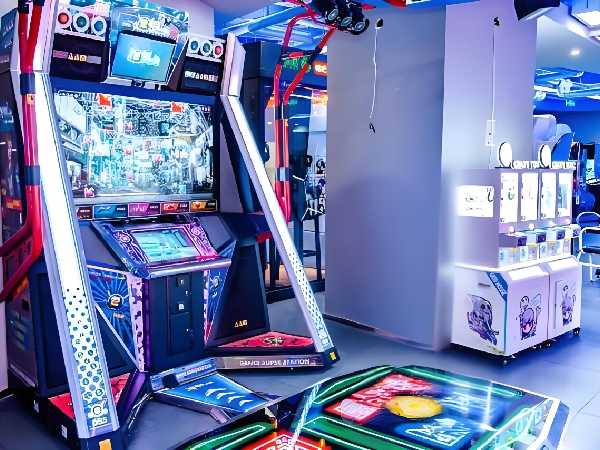 Dance machines create the upbeat vibe many arcades rely on