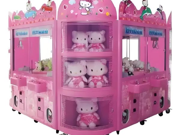A large themed claw machine designed for brand promotion events